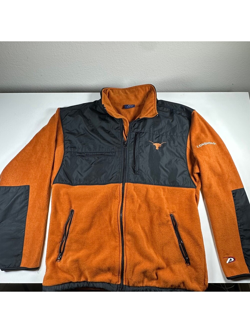 Vintage Texas Longhorns Orange Fleece Jacket L